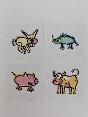 Highlights Magazine Stickers Vintage Animals